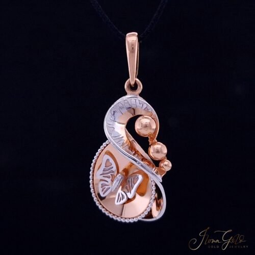 Rose gold pendant Butterfly