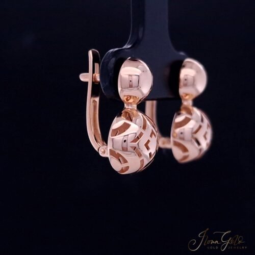 Alternative view of Geometric Filligree Drop Earrings