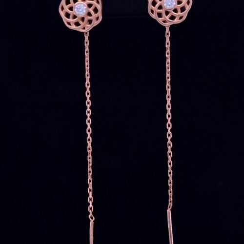 Drop Flower Earrings On Chain