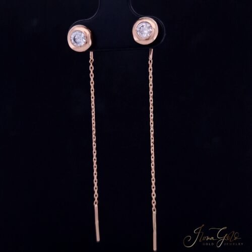 One Stone Earrings On Chain