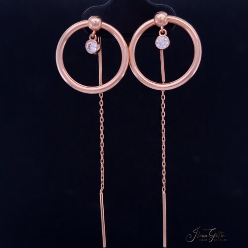Circle Chain Drop Earrings