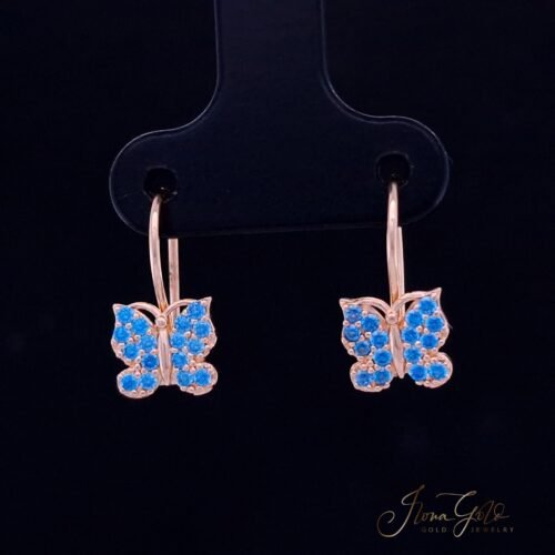 "Butterfly" Drops With blue zirconia