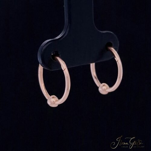 Children's Hoop Earrings With Small Bubble