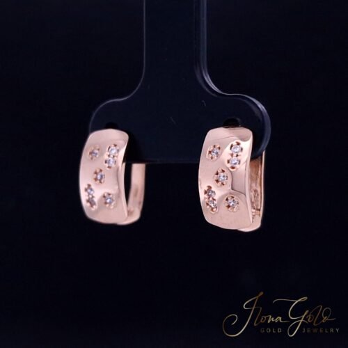 Children's Earrings With White Zirconia