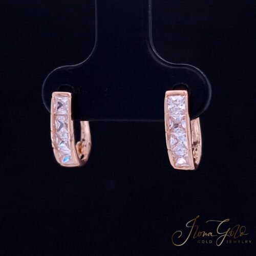 Children's Earrings With White Only Zirconia