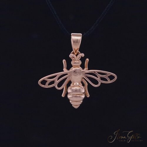 Rose gold pendant Bee