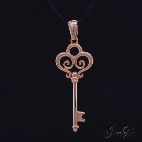 Rose gold pendant Key