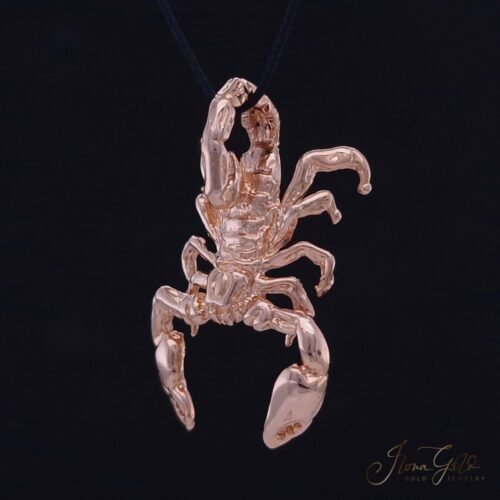 Rose gold pendant Scorpio