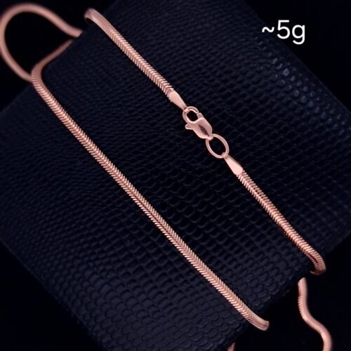 Solid Snake Link Chain Necklace