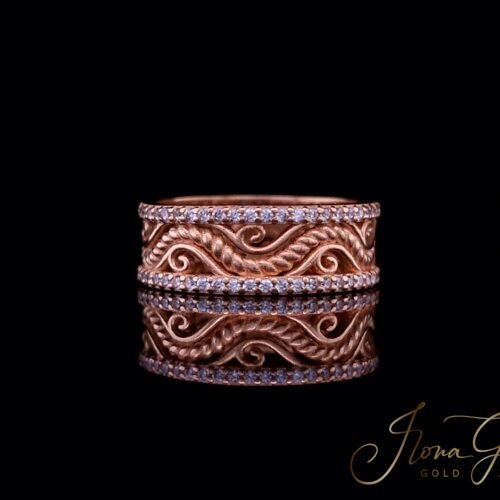 Wide Wave Zirconia Ring