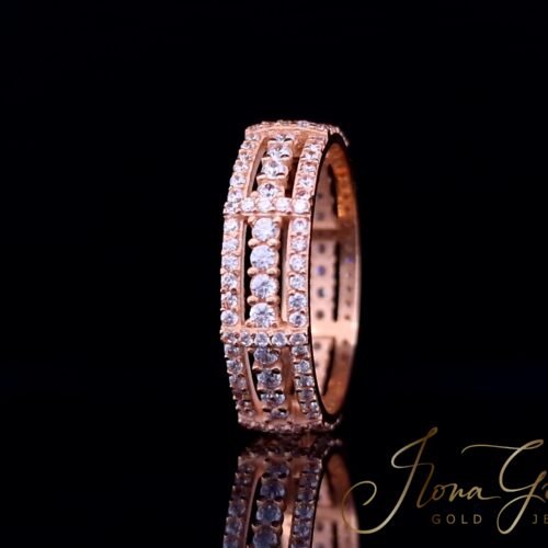 Triple Row Zirconia Ring