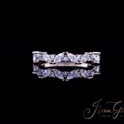 IG Half Marquise Cut Zirconia Ring
