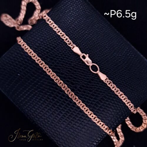 Solid Mona Lisa Link Chain Necklace