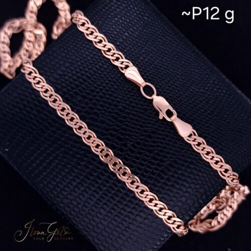 Solid Mona Lisa Link Chain Necklace