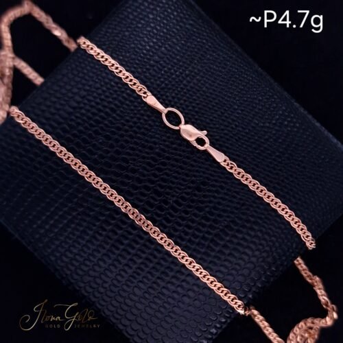 Solid Mona Lisa Link Chain Necklace