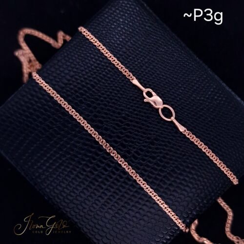 Solid Mona Lisa Link Chain Necklace