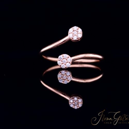 IG Open Flower Zirconia Ring
