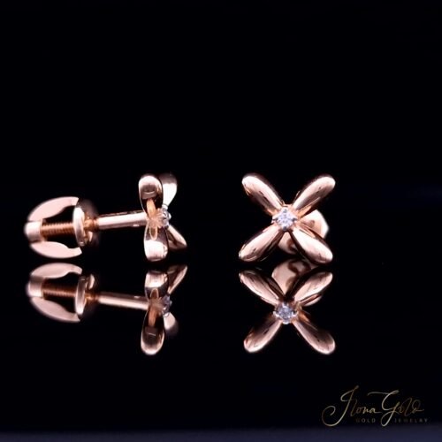 Flower Zirconia Stud Earrings