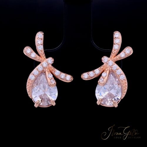 Dragonfly Zirconia Stud Earrings