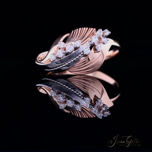 Feather Zirconia Ring