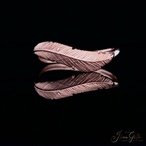 Gold Feather Ring