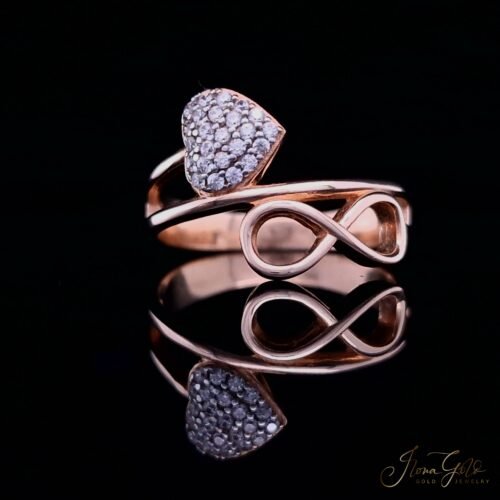 Heart Infinity Zirconia Ring