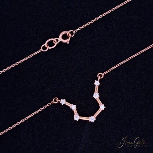 Pisces Constellation Zirconia Pendant Necklace Set