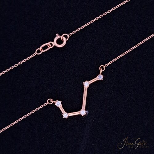 Aries Constellation Zirconia Pendant Necklace Set