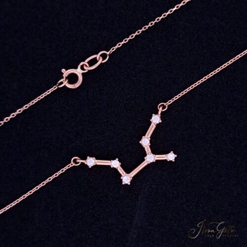 Virgo Constellation Zirconia Pendant Necklace Set