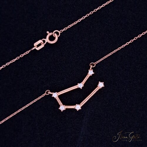 Gemini Constellation Zirconia Pendant Necklace Set