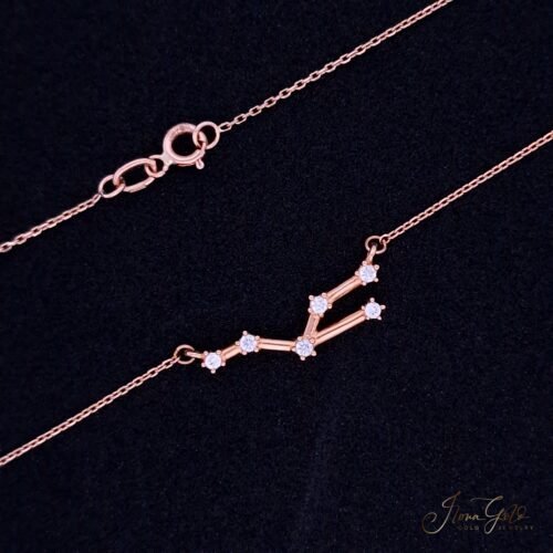 Taurus Constellation Zirconia Pendant Necklace Set