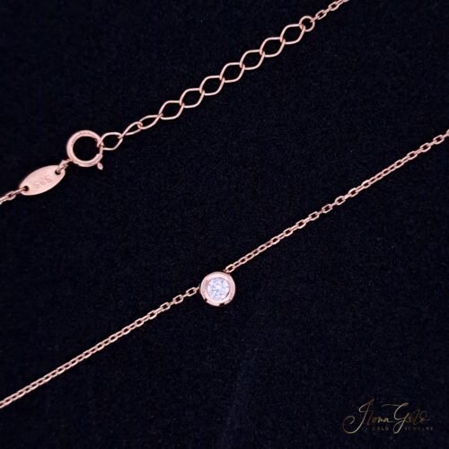 Round Zirconia Pendant Necklace Set