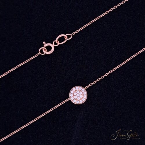 Round Zirconia Pendant Necklace Set
