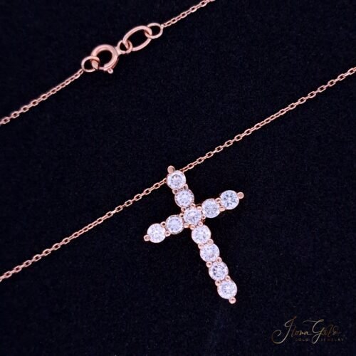Set: necklace and cross pendant