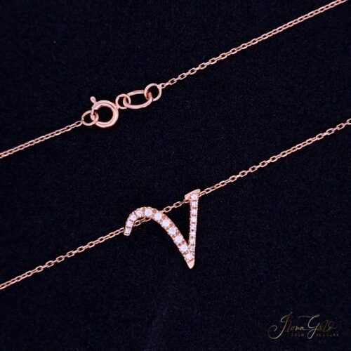 Initial Zirconia Pendant Necklace Set