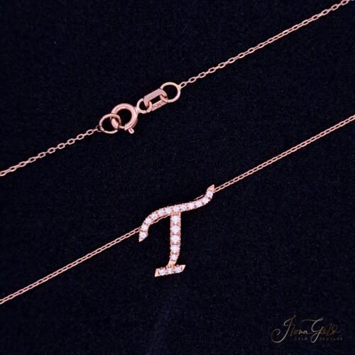 Initial Zirconia Pendant Necklace Set