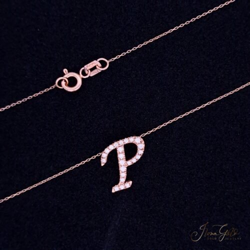 Initial Zirconia Pendant Necklace Set