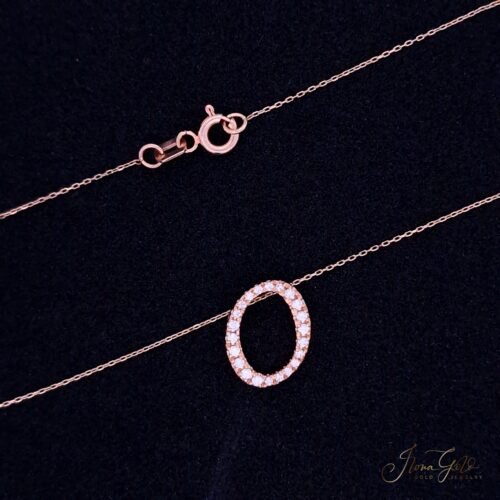 Initial Zirconia Pendant Necklace Set