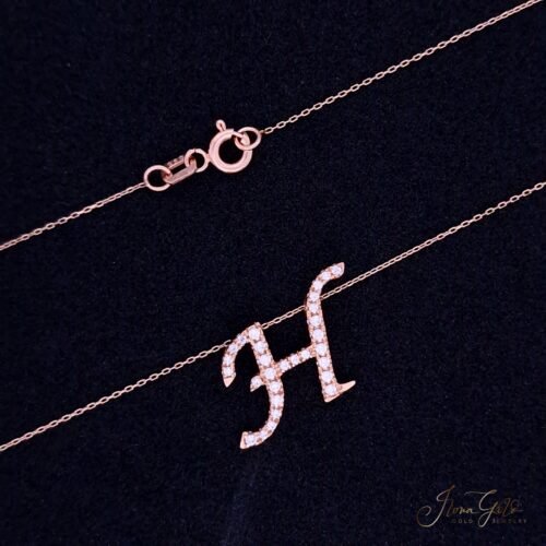 Initial Zirconia Pendant Necklace Set