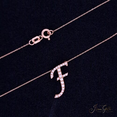 Initial Zirconia Pendant Necklace Set