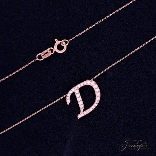 Initial Zirconia Pendant Necklace Set