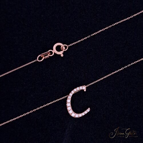 Initial Zirconia Pendant Necklace Set