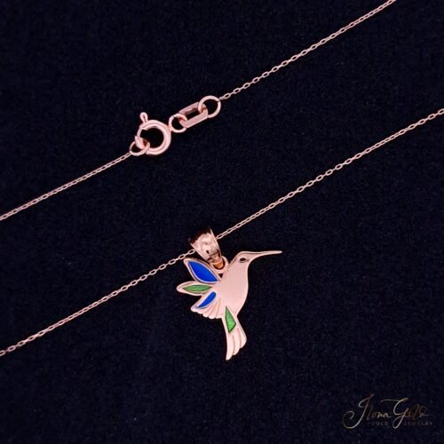 Hummingbird Pendant Necklace Set