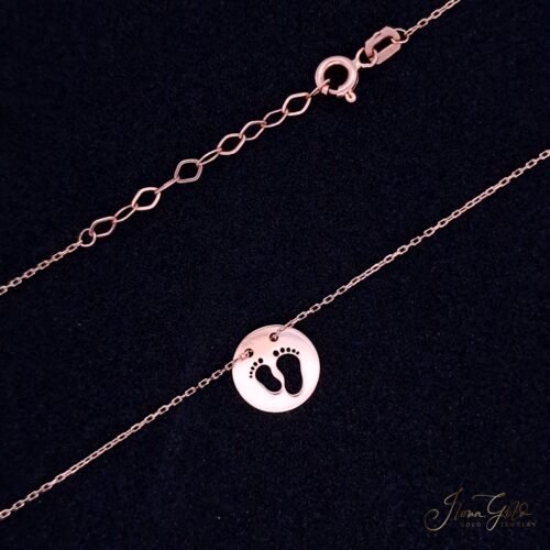 Baby Feet Pendant Necklace Set