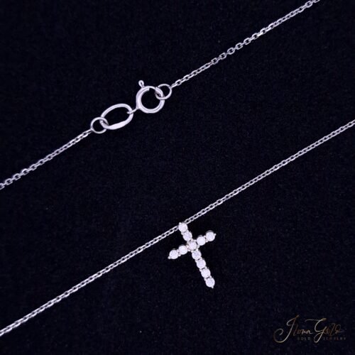 Cross Zirconia Pendant Necklace Set