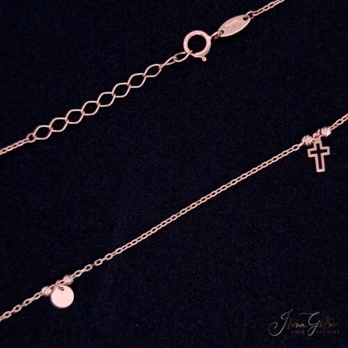 Cross Enamel Pendant Necklace Set