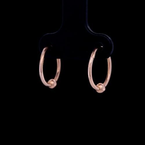 Children's Hoop Earrings With Small Bubble