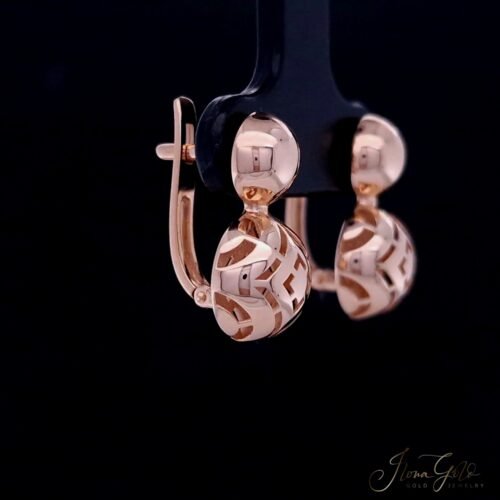 Alternative view of Geometric Filligree Drop Earrings