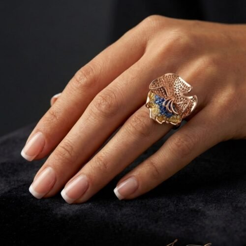 Alternative view of Flower Zirconia Ring