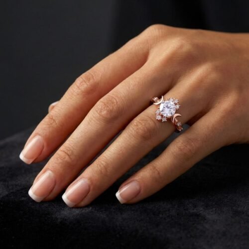 Alternative view of IG Sun Moon Zirconia Ring